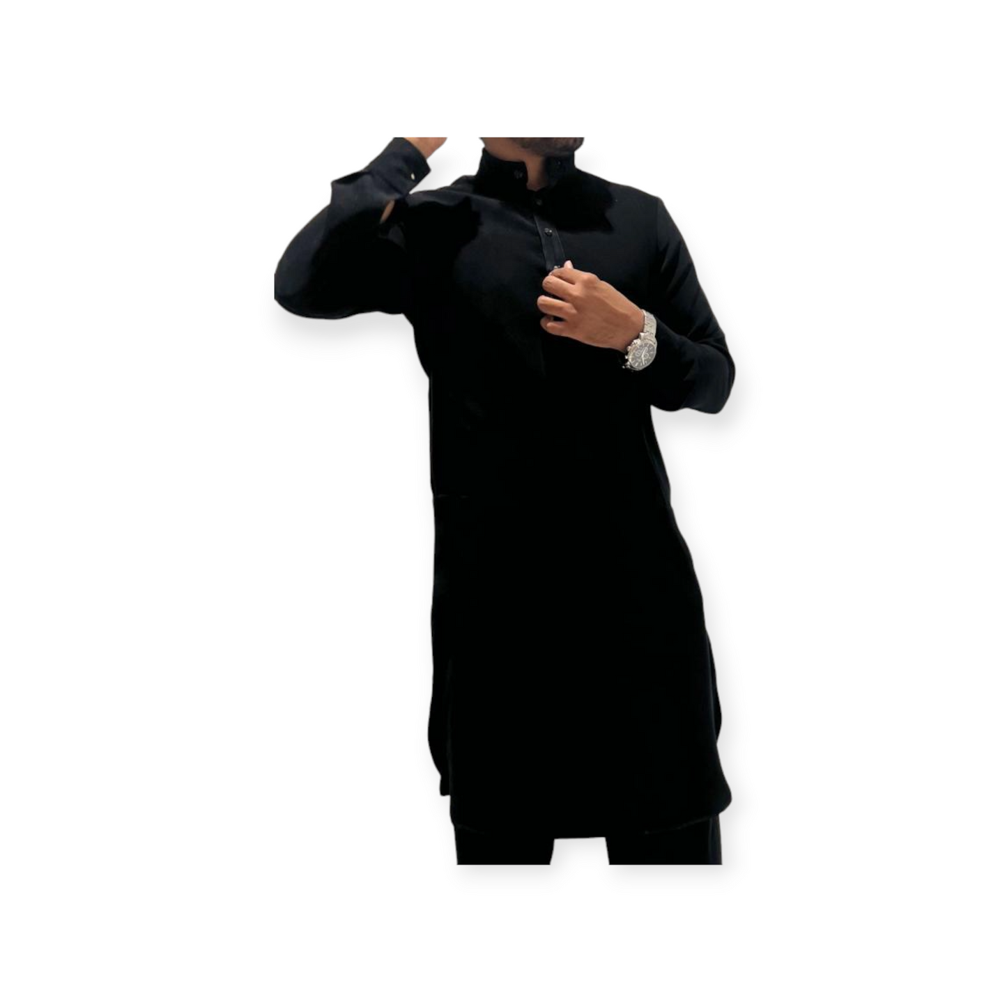 Black Luxury Fabric Designer Wrinkle Free Shalwar Kameez