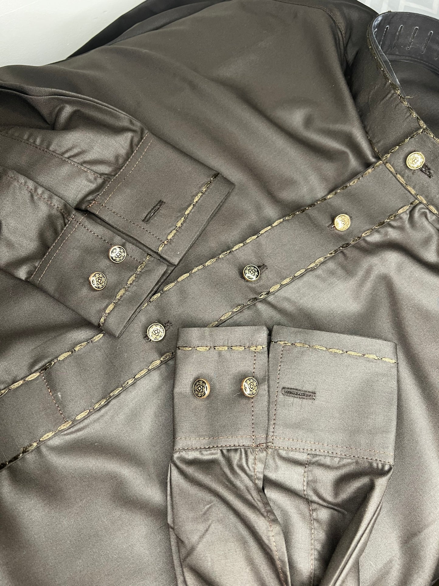 Brown Pathani Shalwar Kameez