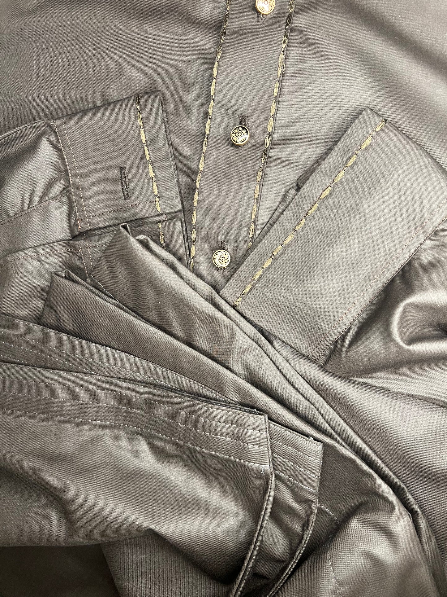 Brown Pathani Shalwar Kameez