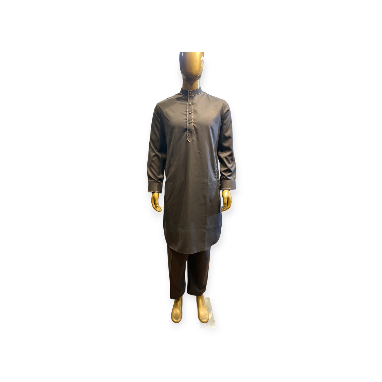 Brown Pathani Shalwar Kameez