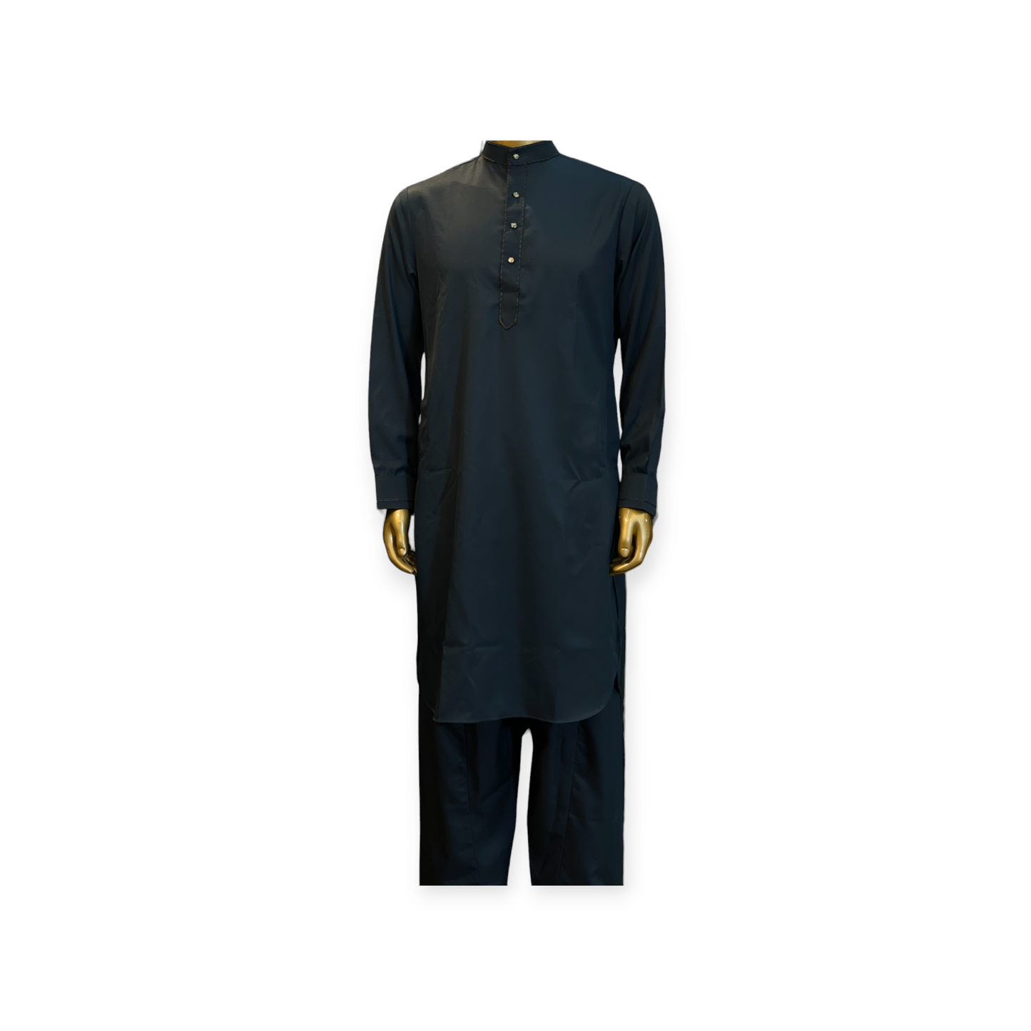 Charcoal Grey Formal Pathani Shalwar Kameez