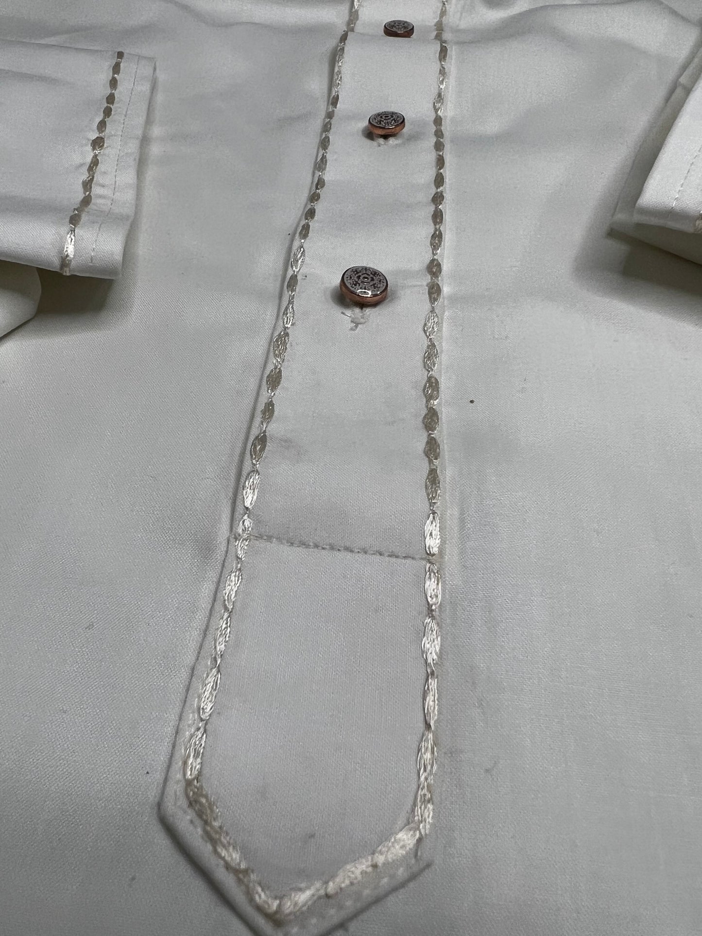 Off White Pathani Shalwar Kameez