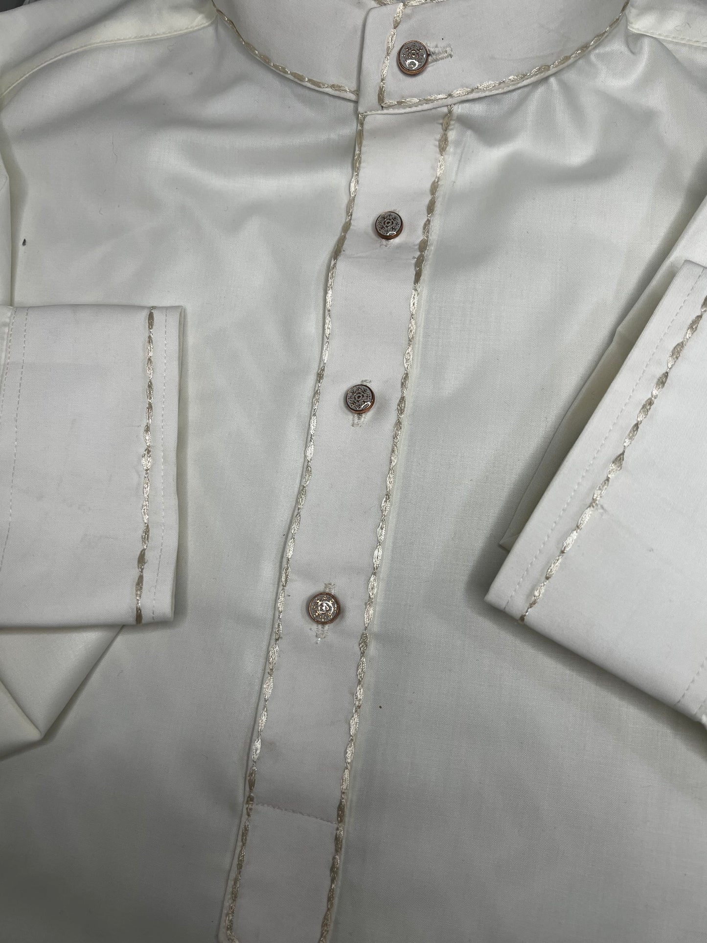 Off White Pathani Shalwar Kameez