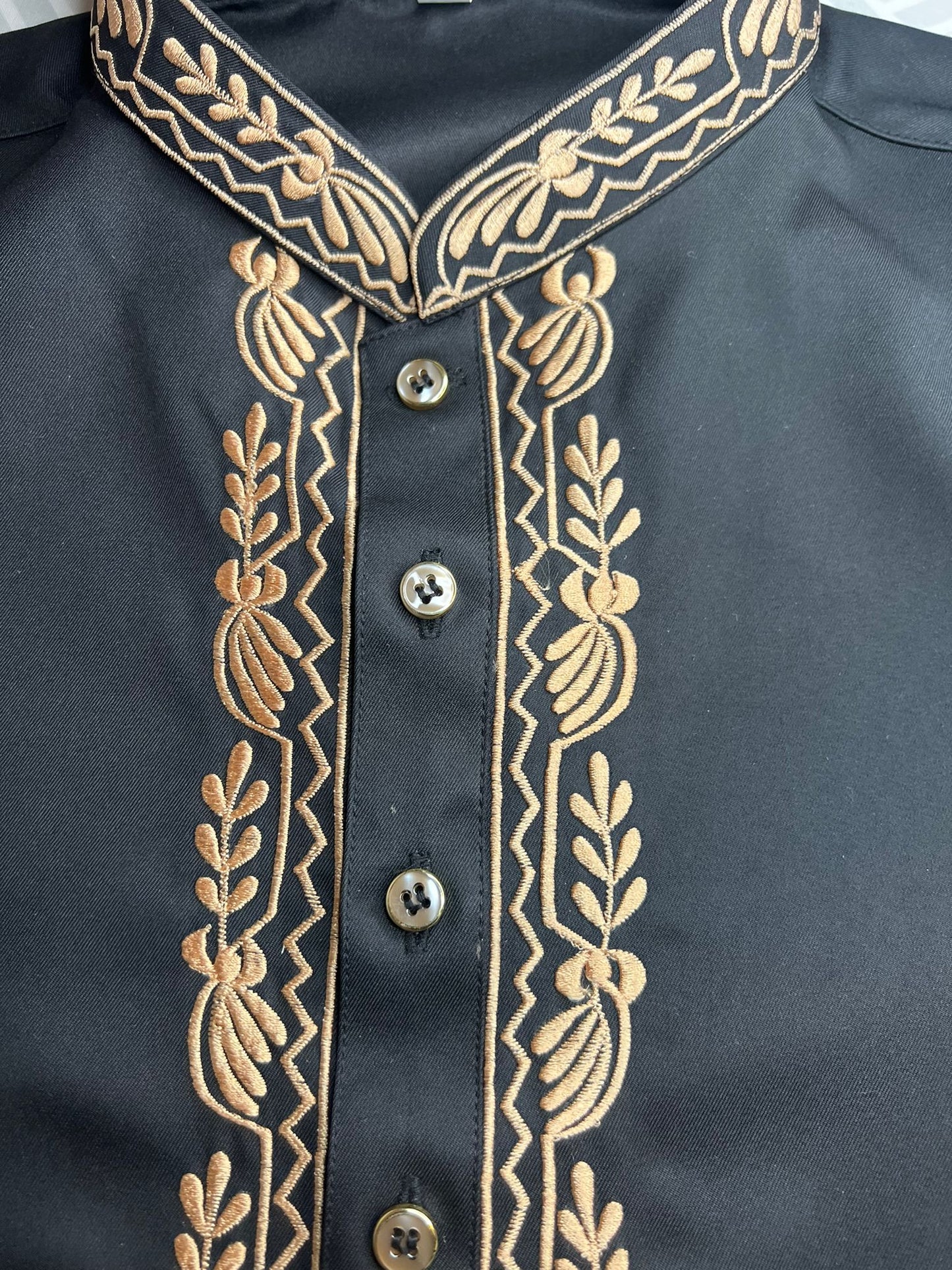 Maharajas Custom Gold Collar Shalwar Kameez