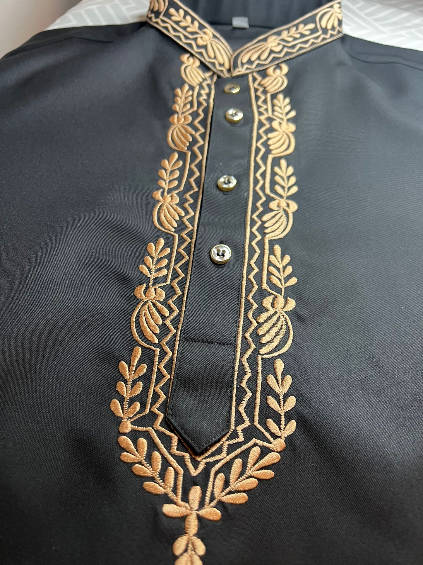 Maharajas Custom Gold Collar Shalwar Kameez