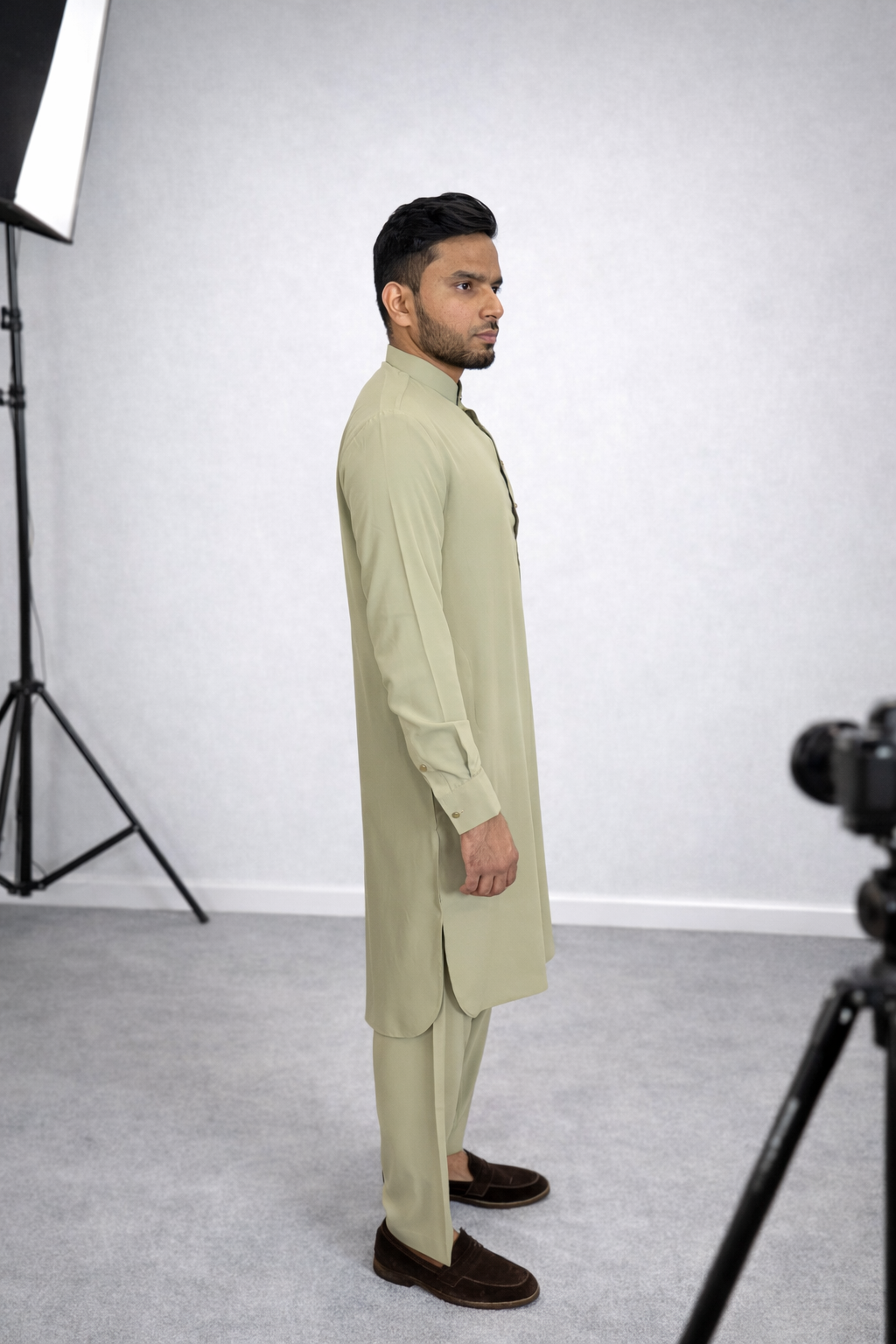 Light Green Wrinkle Resistant Kameez Shalwar